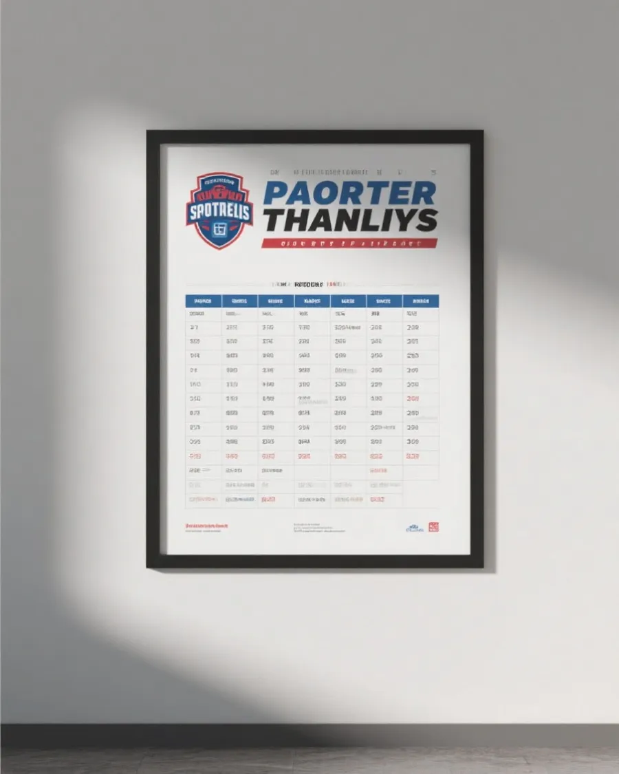 赛程表打印版预览示意图